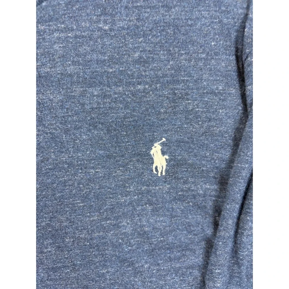 Polo Ralph Lauren Shirt Mens Medium Blue Long Sleeve Crewneck Custom Slim Fit